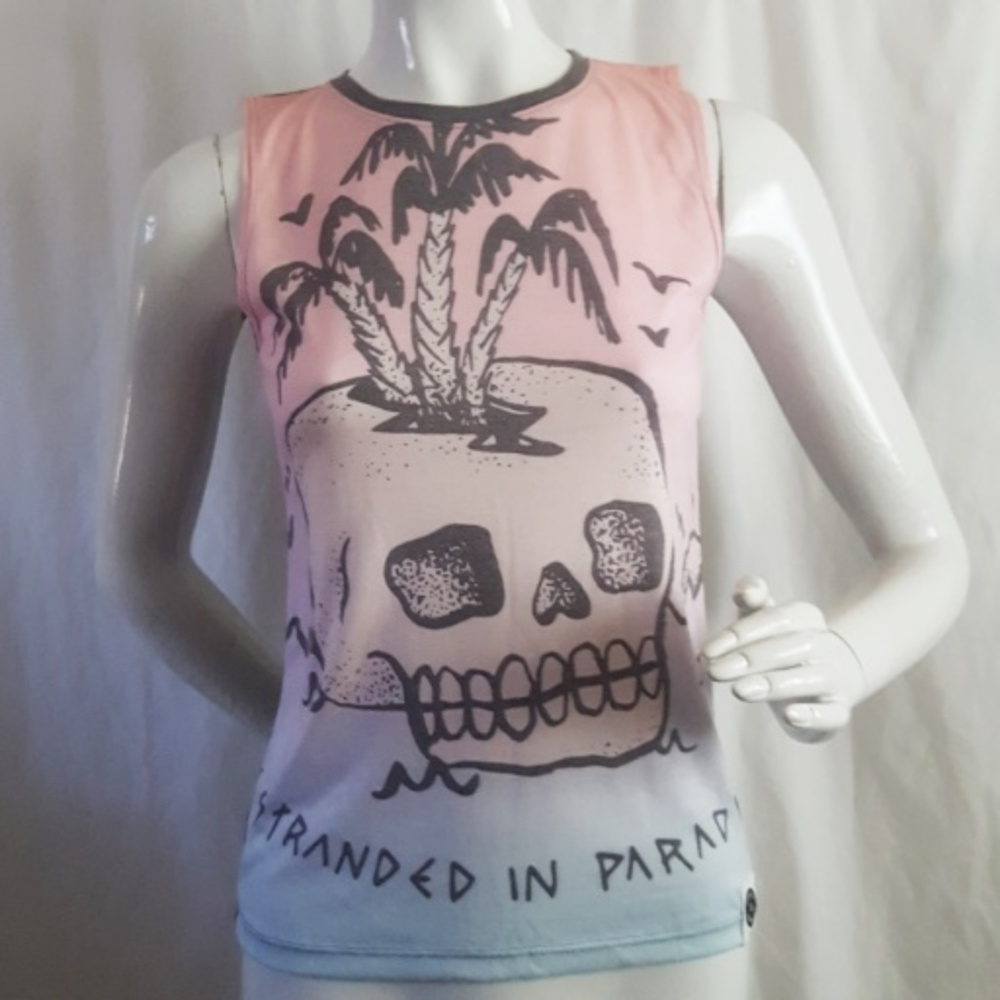 Heroes and Hooligans Girls Size 7/8 Athletic Tropical Top Tee Shirt